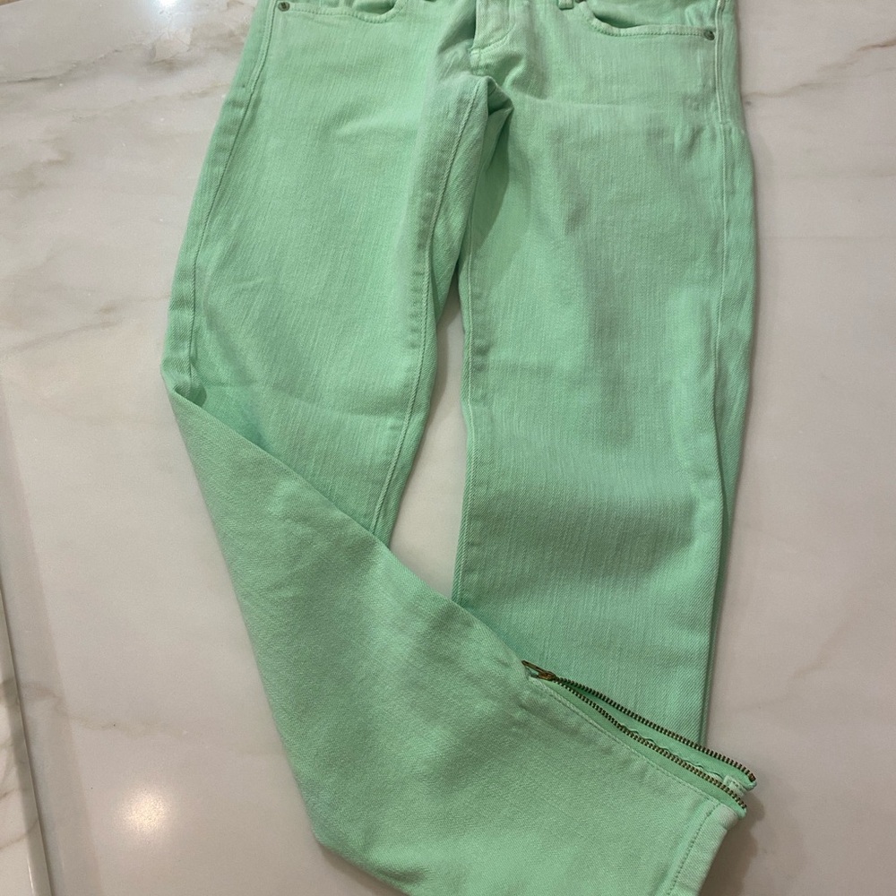 Lilly p skinny jeans low waisted zip bottom
